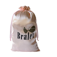 Pochettes en soie bleue de haute qualité 15x38 cm, sacs cadeaux en satin pour l'emballage de bouteilles de vin