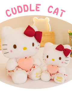 Peluche Super Morbidi Serie Hello KT, Bambole Gatto KT con Gonne, Cuscini da Letto, Imbottitura in Cotone PP, Ottimi Regali per Ragazze - Product Image 6