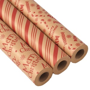 43x100 cm/cuộn giấy kraft Xmas cây bông tuyết mô hình hoa giấy gói thủ công tấm Retro Giáng sinh Quà Tặng đóng gói giấy - Product Image 5