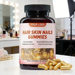 Beauty Support <strong>Hair</strong> <strong>Skin</strong> <strong>Nails</strong> Capsules Promote Thicker <strong>Hair</strong> Smooth <strong>Skin</strong> <strong>and</strong> Strong <strong>Nails</strong> for Women Daily Care - Product Image 1