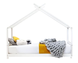 Cama Montessori en Forma de Casa con Barandas de Seguridad, Cama de Piso de Madera Maciza para Niños Pequeños, Muebles Seguros para Dormitorio Infantil - Product Image 2