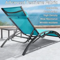 Ensemble de 3 chaises longues d'extérieur avec table d'appoint, chaises longues de piscine réglables