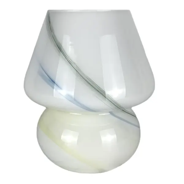 Modern Striped Mushroom Glass Table Lamps Reading Desk Glass Lamp Shade