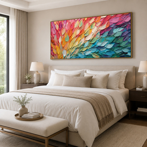 Large Colorful Abstract Impasto <b>Canvas</b> Oil Painting Wall Art Wholesale Handmade <b>Canvas</b> Hanging Decor House Decoration Interior - Product Image 2