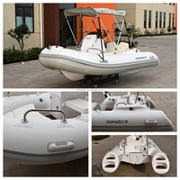 Bateau de pêche gonflable à rames en fibre de verre CE Small 330 Rib avec moteur hors-bord à vendre