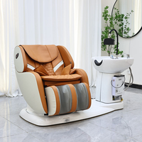 Sillón de Lavacabezas Moderno de Lujo C100, Multifuncional, con Masaje Corporal Completo, Reposapiés Ajustable, Control de Tiempo, Unidad de Lavado de Cabeza para Salón