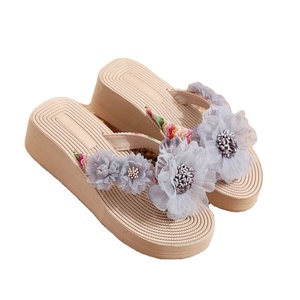 Espadrillas <span class=keywords><strong>con</strong></span> Cinturini Incrociati in <span class=keywords><strong>Paglia</strong></span> da Donna <span class=keywords><strong>con</strong></span> Zeppa Spessa Stile Etnico Estivo per Viaggi all'Aperto <span class=keywords><strong>Infradito</strong></span> - Product Image 3