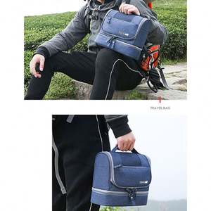 Bolsa de Aseo de Poliéster de Alta Calidad, Diseño Nuevo y Personalizado, Cierre de Cremallera Moderno, Estuche de Maquillaje Impermeable para Cosméticos y Toallas - Product Image 4