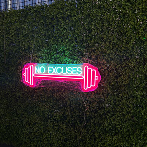Top Neon Factory <span class=keywords><strong>Texte</strong></span> personnalisé Aucune excuse Enseigne au néon LED pour la décoration GYM - Product Image 4