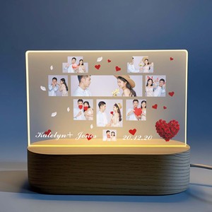 Cadres <span class=keywords><strong>photo</strong></span> personnalisés avec veilleuse, cadre <span class=keywords><strong>photo</strong></span> personnalisé, cadeaux d'anniversaire personnalisés <span class=keywords><strong>pour</strong></span> papa, bébé, enfants, famille - Product Image 5