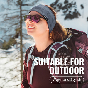 عصابة رأس ماصة للعرق من WRELS للاستخدام الخارجي، دافئة للشتاء، مع واقي للأذنين ضد الرياح والبرد، عصابة رأس أنيقة للجري - Product Image 5