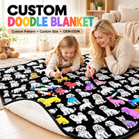 Couverture à colorier DIY d'hiver faite à la main, en polyester, motif dessin animé, pour enfants et adultes, idéale pour canapé, lit, voyage, cadeau