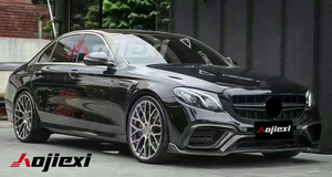 Lèvre de pare-chocs avant en fibre de carbone de style BS de haute qualité pour Mercedes Bezn Classe <span class=keywords><strong>E</strong></span> W213 E63 <span class=keywords><strong>AMG</strong></span> Touring Pré-LCI, séparateur avant - Product Image 3