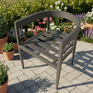 Silla de Comedor Moderna de Aluminio para Exteriores con Cojines, Cómoda, Portátil, Ligera, Resistente y Impermeable para Uso en Villas y Parques - Product Image 5