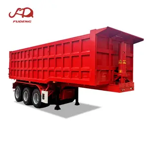 Rear Tipping Tipper Semi Truck Trailer 3/4 Axles 40/45cbm 50t to 80ton Specification with HYVA Hydraulic Cylinder