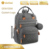 Sac à dos de maternité à couches de grande capacité Sac à dos pour maman avec poussette Coussin à langer Sac multifonctionnel étanche pour maman