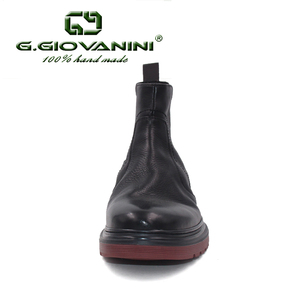Giovanini <span class=keywords><strong>Bottes</strong></span> en cuir de haute qualité pour hommes <span class=keywords><strong>Bottes</strong></span> décontractées à la mode <span class=keywords><strong>Bottes</strong></span> antidérapantes pieds nus souples toutes saisons - Product Image 3