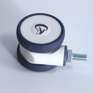 Weißes 2,5-Zoll-Kleinrad mit Drehgelenk, Kunststoff-Doppelrollen, anpassbare Rollen, mittelschwere Universalrollen für Trolleys - Product Image 4