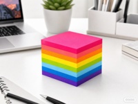 Blocs-notes autocollants personnalisés avec logo imprimé, blocs-notes adhésifs