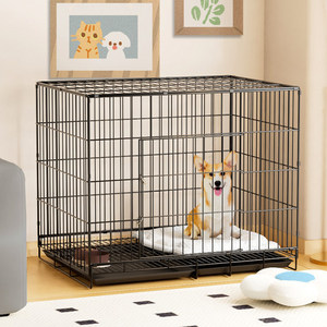 <span class=keywords><strong>Cage</strong></span> pliable en métal à double porte pour chien, enclos pliable en métal pour animaux de compagnie - Product Image 4