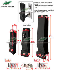 Accessoires de voiture de sport de plage Rv, <span class=keywords><strong>attache</strong></span> en caoutchouc noir pour RV, accessoires de bouton réglables - Product Image 3