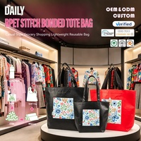 Sac fourre-tout quotidien en RPET, style décontracté, pour courses, léger et réutilisable