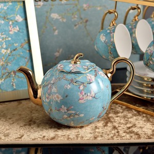 Italian Apricot Blossom Series High-End Bone China 18-Piece Coffee Afternoon <b>Tea</b> <b>Set</b> for Home and Hotel Gift Giving - Product Image 2