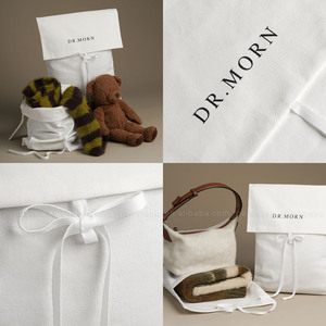 PandaSew Custom Logo <b>Envelope</b> Bag Clothing Shoes Dust Bag Jewelry Bag White Twill Cotton <b>Gift</b> Packaging Jewelry Pouch - Product Image 6