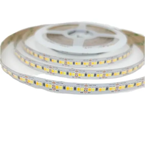 شريط ثنائي LED أبيض من نوع SMD2835 مكون من 240 مصباح CCT شريط إضاءة LED مرن قابل للتعديل 2700 6500 كيلو لون أبيض قابل للتعديل
