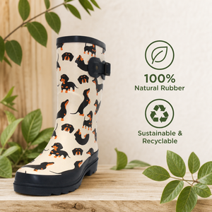 <span class=keywords><strong>Botas</strong></span> <span class=keywords><strong>de</strong></span> <span class=keywords><strong>Lluvia</strong></span> <span class=keywords><strong>de</strong></span> Goma Natural <span class=keywords><strong>para</strong></span> <span class=keywords><strong>Mujer</strong></span>, Ecológicas, con Estampado <span class=keywords><strong>de</strong></span> Dachshund, Impermeables, a Media Pantorrilla, Venta al Por Mayor <span class=keywords><strong>de</strong></span> Fábrica - Product Image 4