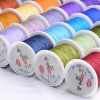 Fil de nœud chinois coloré en satin de nylon perlé, fil n°71, 45m/rouleau, 0,4mm, cordon de jade pour composants et accessoires de bijoux