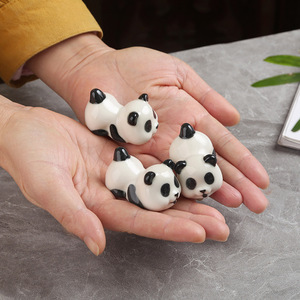 Lindo Porta Palillos de Porcelana Blanca con Diseño de Panda de Dibujos Animados, Estilo <span class=keywords><strong>Chino</strong></span>, Decoración de Mesa para el Hogar, Hotel o <span class=keywords><strong>Restaurante</strong></span> - Product Image 4