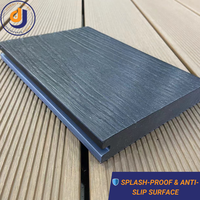 Planche de terrasse composite bicolore solide, imperméable, antidérapante, ignifuge, écologique et résistante aux UV - Revêtement de sol WPC Premium 15 ans