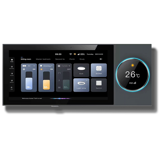 Anjielo 6-inch High-definition LCD Aluminum Smart Home Touch Panel with Smart Life APP & Zigbee Remote Control