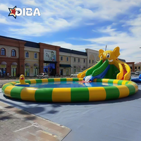 Toboggan aquatique gonflable en métal de haute qualité pour adultes, équipement de parc aquatique commercial pour les organisateurs d'événements professionnels