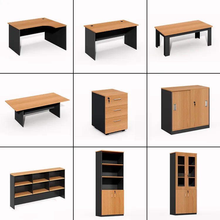 Bureau d'étude Tables de lecture d'ordinateur Mobilier de bureau bon marché couleur personnalisée Petit bureau de réception avec tiroirs Bureau d'école moderne