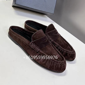 Pantuflas Clásicas <span class=keywords><strong>de</strong></span> Moda <span class=keywords><strong>para</strong></span> <span class=keywords><strong>Mujer</strong></span> 2026, Sandalias <span class=keywords><strong>de</strong></span> Verano <span class=keywords><strong>de</strong></span> Cuero <span class=keywords><strong>de</strong></span> Alta Calidad, Tallas 34-40, Mules Casuales - Product Image 5