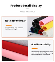 Tissu en feutre de polyester le plus vendu, coloré, épais, non tissé, matériaux faits à la main, tapis en feutre DIY, tissu en feutre de polyester