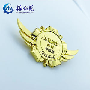 2020 nuevo de 3D de logotipo de metal grabado láser nombre insignia de pin de solapa - Product Image 2