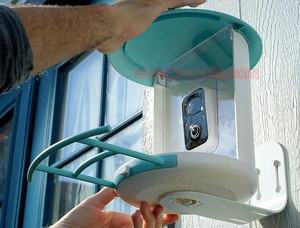 Mangeoire pour oiseaux d'extérieur de grande capacité en forme de maison avec caméra Bols et mangeoires durables pour animaux de compagnie Bols, tasses et seaux - Product Image 4