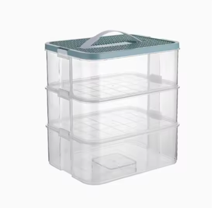 Boîte de <span class=keywords><strong>rangement</strong></span> de jouets en plastique PP carré transparent et en aluminium, design moderne, écologique, capacité de 1 à 3L pour le <span class=keywords><strong>tri</strong></span> des blocs de construction - Product Image 1