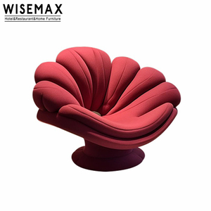 WISEMAX FURNITURE Chaise longue en fibre de verre en forme de <span class=keywords><strong>fleur</strong></span> avec couleur Tissu personnalisé Mobilier d'hôtel décoratif - Product Image 5