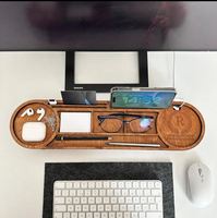 Organisateur de bureau personnalisé en bois accessoires de bureau avec support de téléphone organisateur d'accessoires de bureau en bois