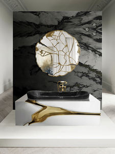 <span class=keywords><strong>Grande</strong></span> Baignoire Autoportante de Luxe <span class=keywords><strong>Italienne</strong></span> Minimaliste au Design Simple Baignoire de Salle de Bains Dorée Style Moderne pour Salle de Bains de Villa - Product Image 3