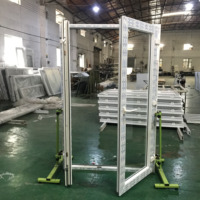 Portes à battants en PVC insonorisées et étanches, style français, pour intérieur, cour, hôtels, villas, surface finie en fibre de verre