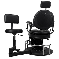 Chaise de salon pivotante à 360 degrés, noire, réglable en hauteur, avec dossier