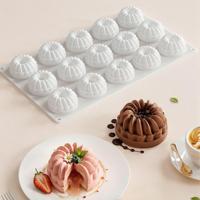 Moule à gâteau rond SILIKOLOVE personnalisé à 12 cavités, en silicone antiadhésif platine LFGB sans BPA, pour la cuisson de gâteaux mousse