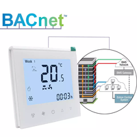 Contrôleur de thermostat pour ventilo-convecteur à 2 tuyaux Modbus RTU avec capteur externe NTC à distance pour l'automatisation des bâtiments