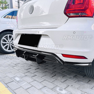 ดิฟฟิวเซอร์กันชนหลัง สปลิตเตอร์กันชนหลัง ฝาครอบสปอยเลอร์ สำหรับ VW Polo MK5 6R 2009-2014 ชุดแต่งรถยนต์ - Product Image 4