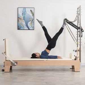 Retrainer de Pilates Profesional de Media Torre con Base de Madera de Arce Resistente, Trapezer de Entrenamiento para Estudio, Retrainer de Media Torre - Product Image 3